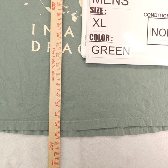 Imagine Dragons Band Crew Neck Short Sleeve Graphic T Shirt Mens Size XL Green - Picture 8 of 9